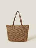 Natural Raffia Boho Tote Bag