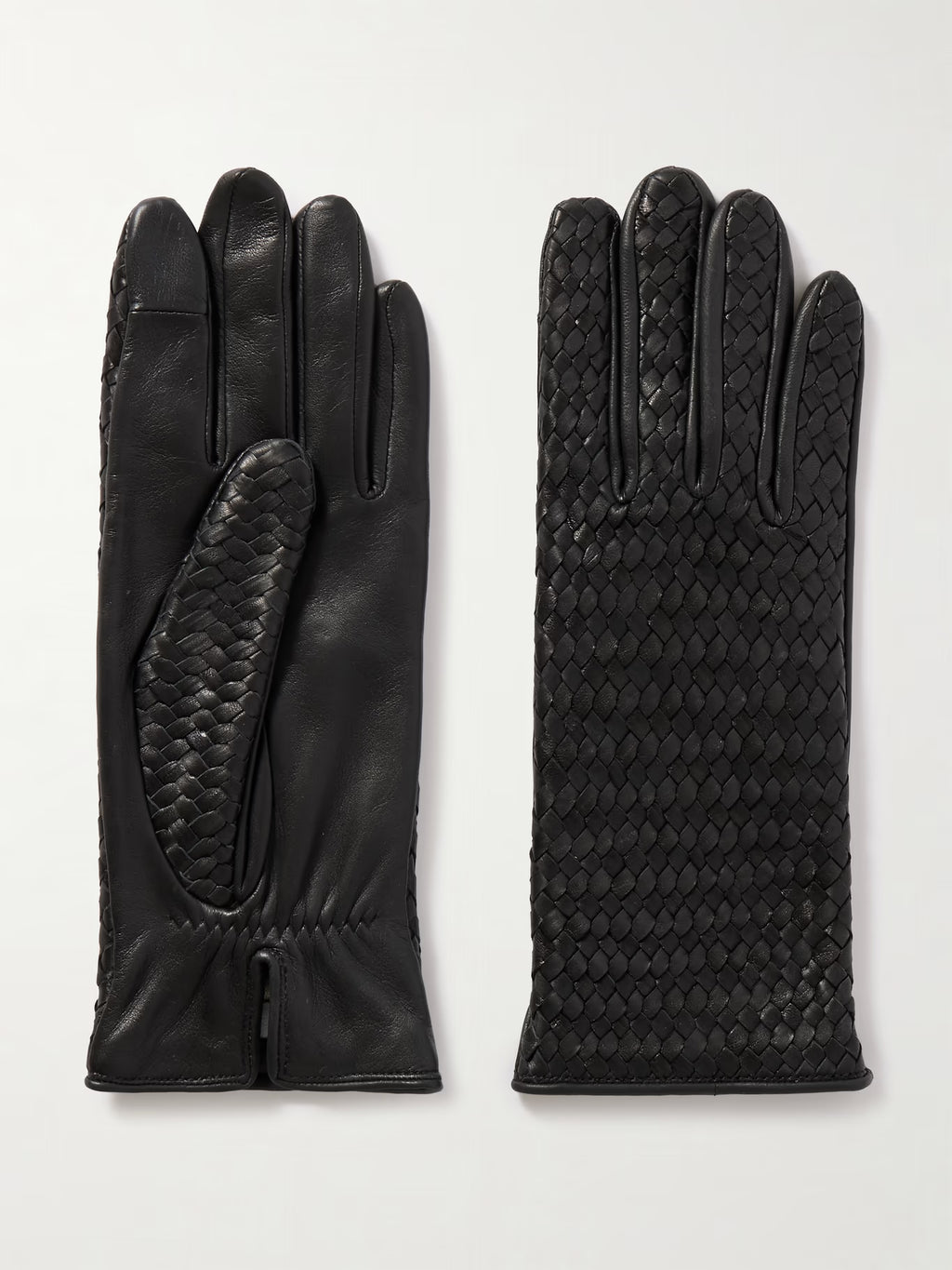 woven leather gloves