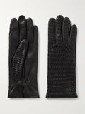 woven leather gloves