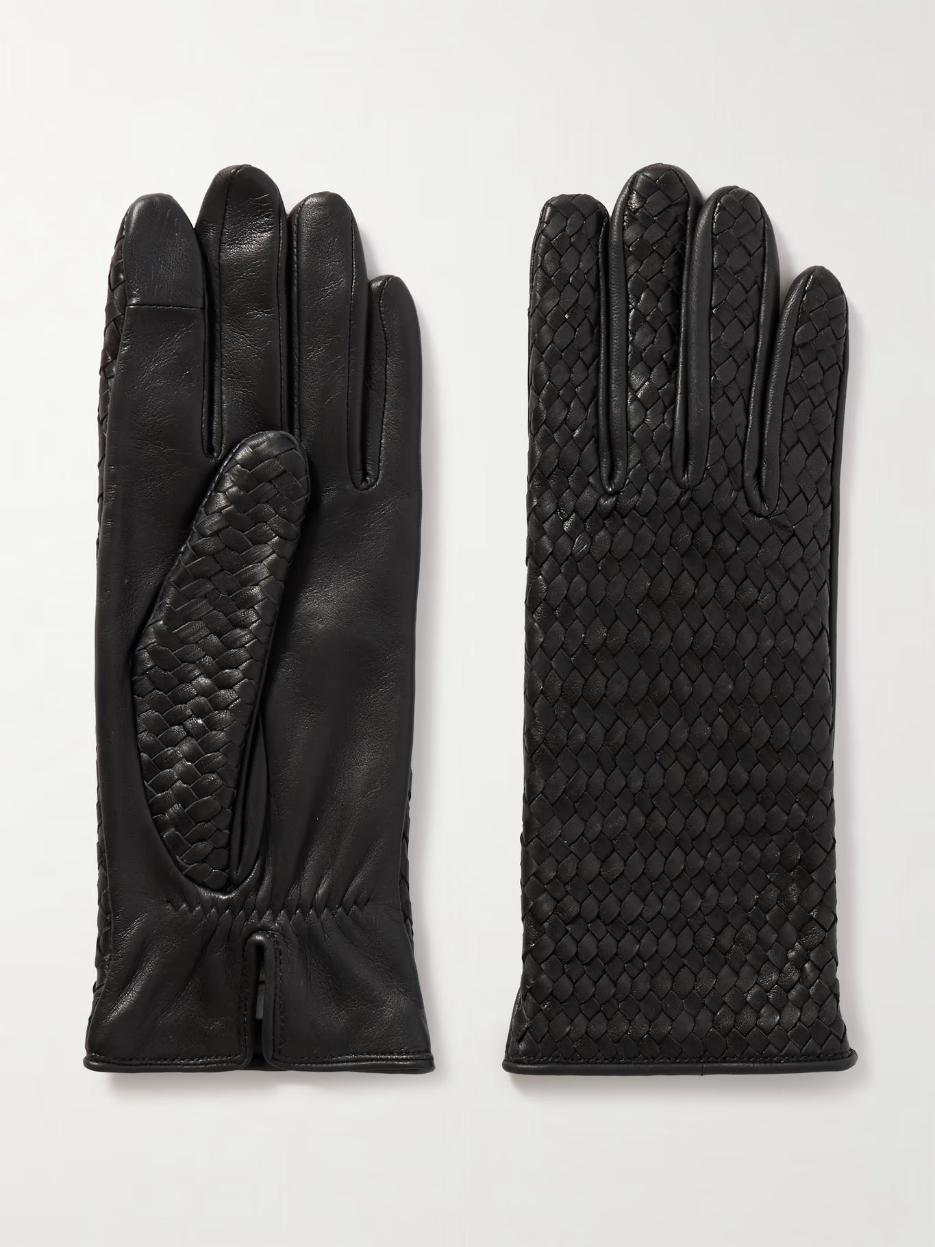 woven leather gloves