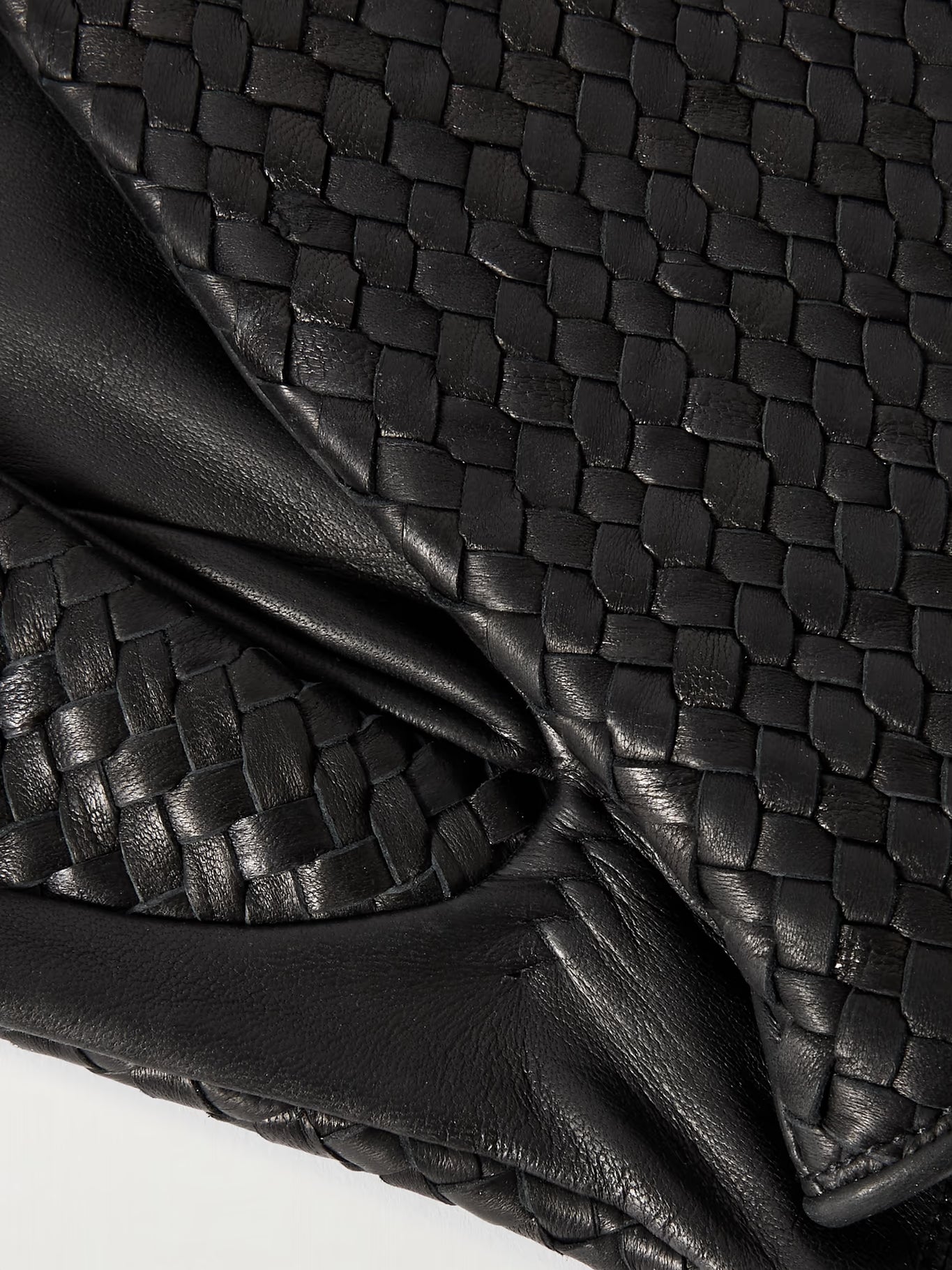 woven leather gloves